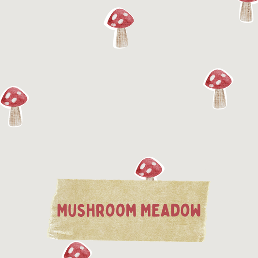 Mushroom Meadow - Bamboo Backed Bandana Bib