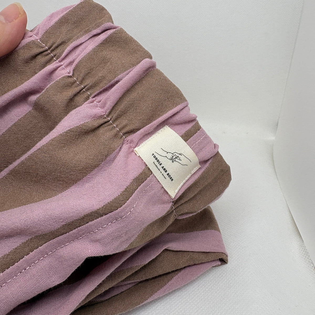 Kids' Cotton Barrell Pants - Pink & Brown