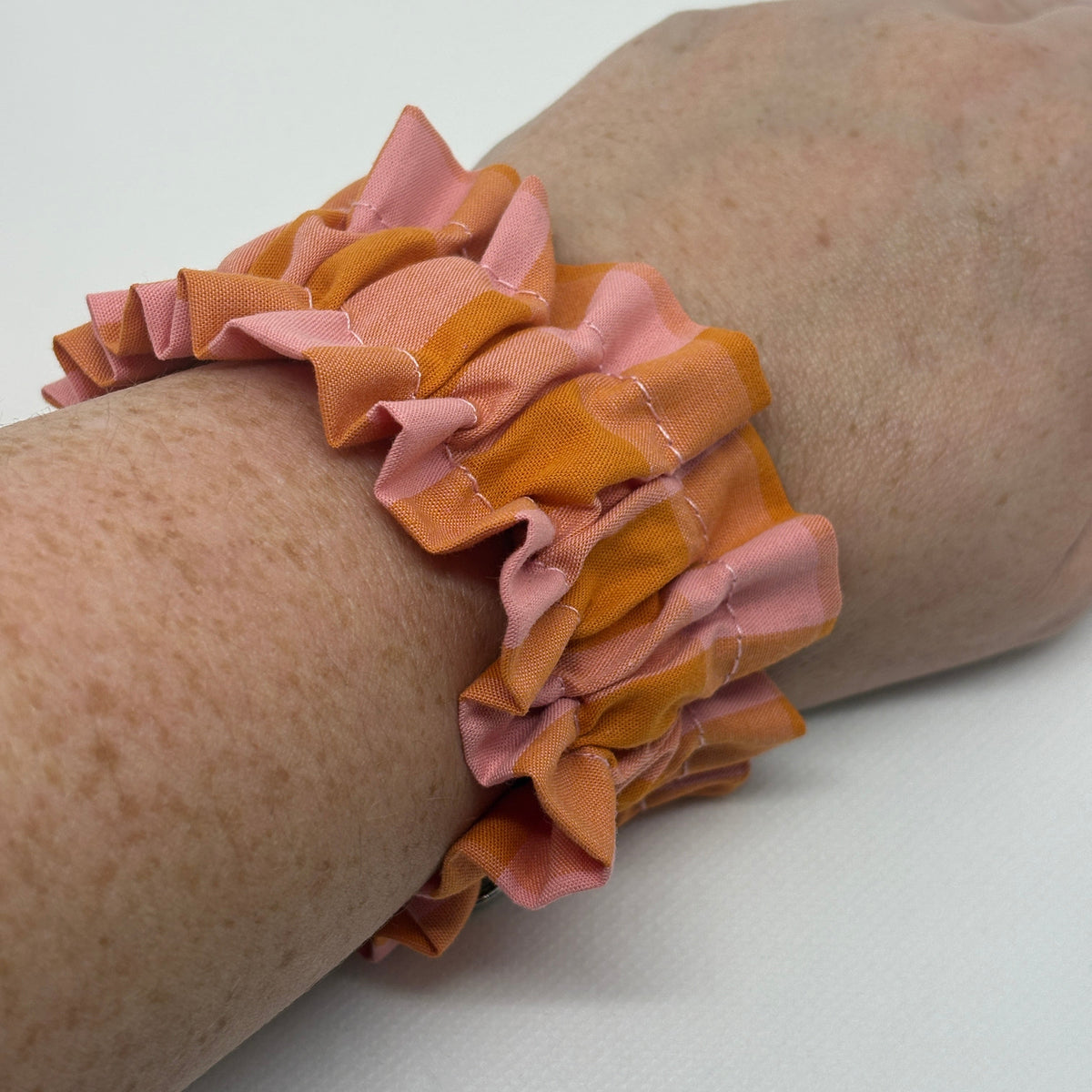 Cotton Keychain Wrist Ruffle Scrunchie