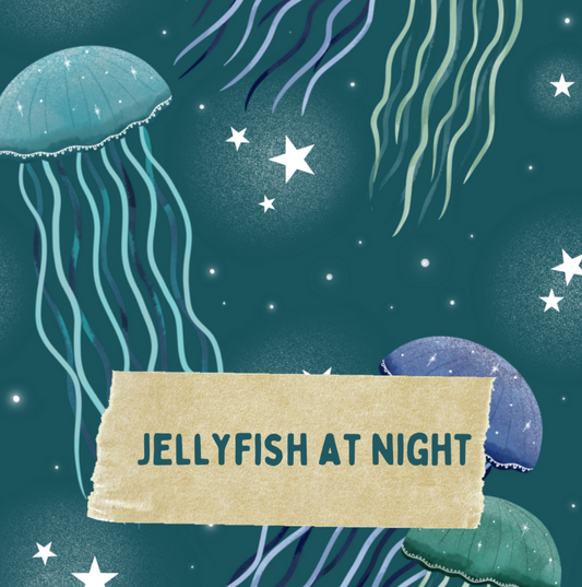 Jellyfish at Night - Bamboo Backed Bandana Bib